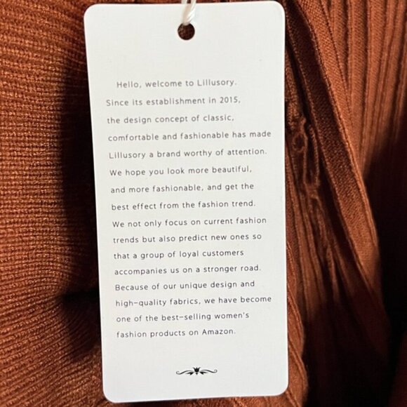 Lillusory Women’s Ribbed Knit Wide Leg Pants - Brown - Size L - Picture 5 of 11